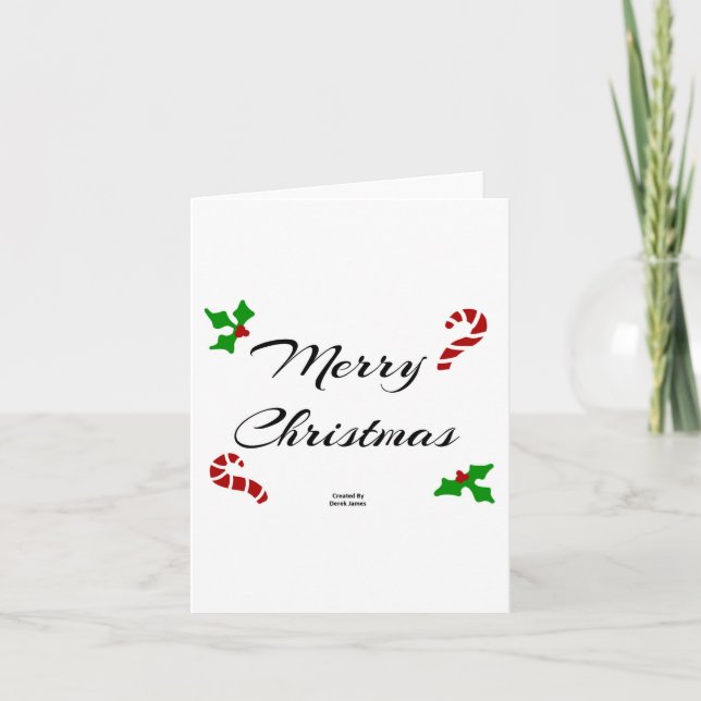 Christmas Wishes Small Greeting Card Tack Kort (Framsida)