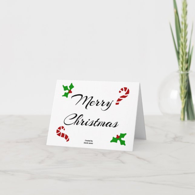 Christmas Wishes Small Greeting Card Tack Kort (Framsida)