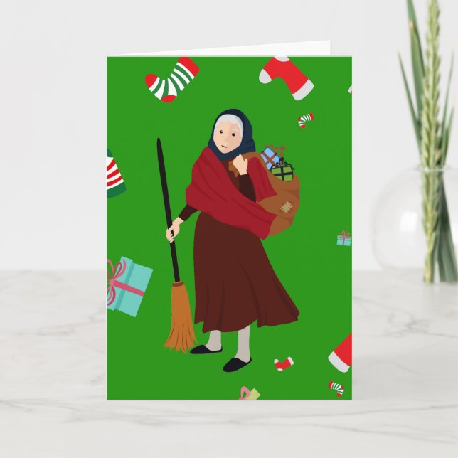 christmas witch Befana Helgkort (Framsida)