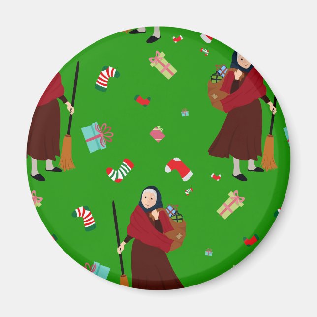 christmas witch Befana Magnet (Framsidan)