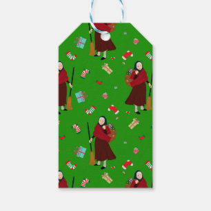 christmas witch Befana Presentetikett