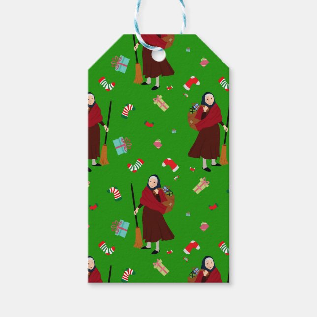christmas witch Befana Presentetikett (Framsidan)