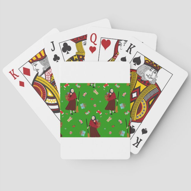 christmas witch Befana Spel Kort (Baksidan)