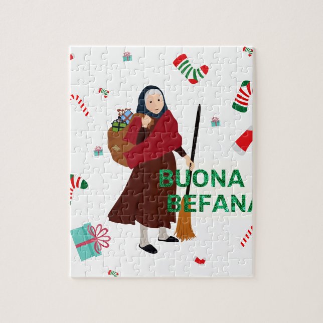 christmas Witch buona Befana Pussel (Vertikal)