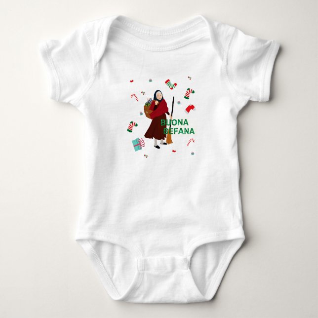 christmas Witch buona Befana T Shirt (Framsida)