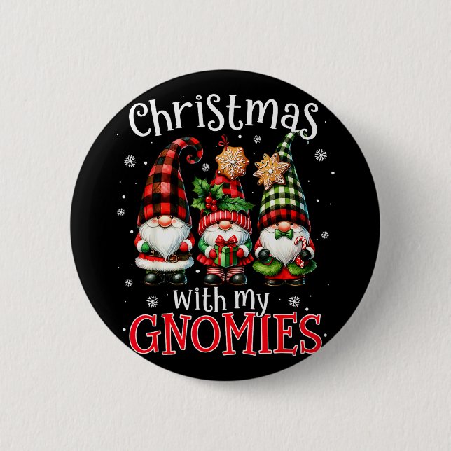 Christmas With My Gnomies Buffalo Plaid Gnome Fami Knapp (Framsida)