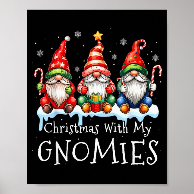 Christmas With My Gnomies Buffalo Plaid Gnome Fami Poster (Framsidan)