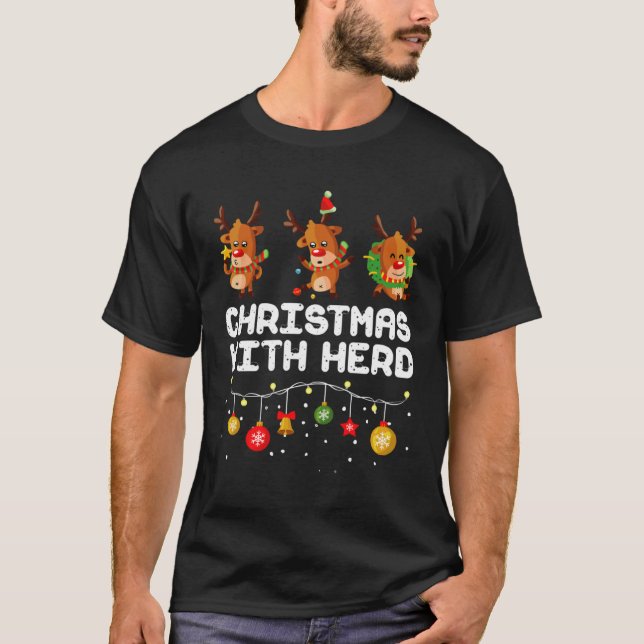 Christmas With My Herd  Christmas  Outfit T Shirt (Framsida)