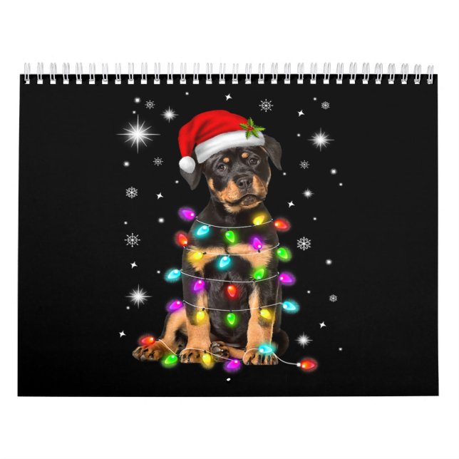 Christmas With Rottweiler Dog Kalender (Omslag)