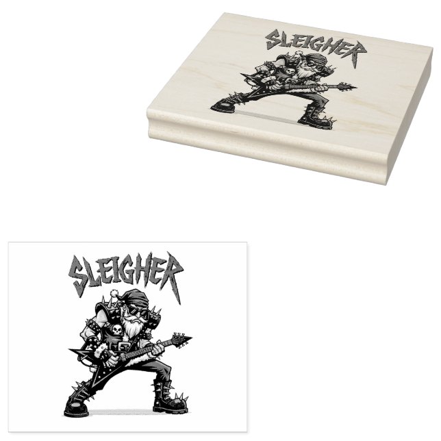 Christmas Wood Art Stamp Stämpel (Stämplad)