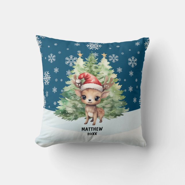 CHRISTMAS WOODLAND REINDEER KUDDE (Framsida)