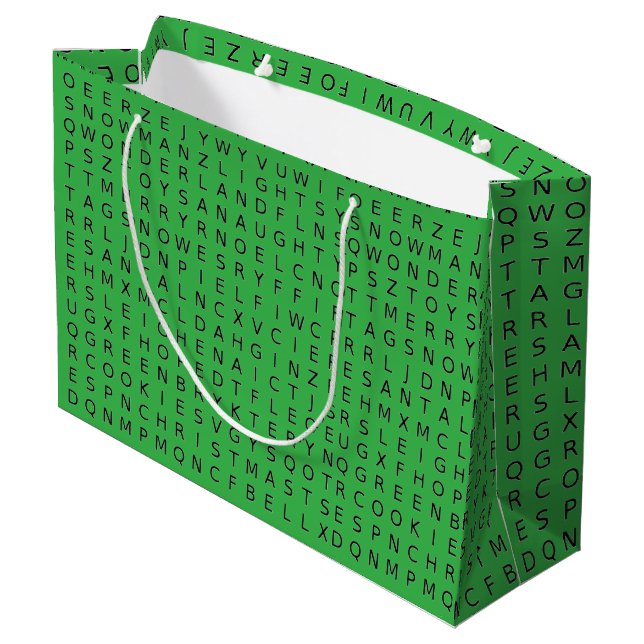 Christmas Word Search Puzzle Gift Bag (Baksidan Vinklad)