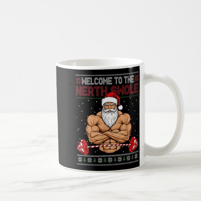 Christmas Workout Welcome To North Swole Xmas Gym  Kaffemugg (Höger)