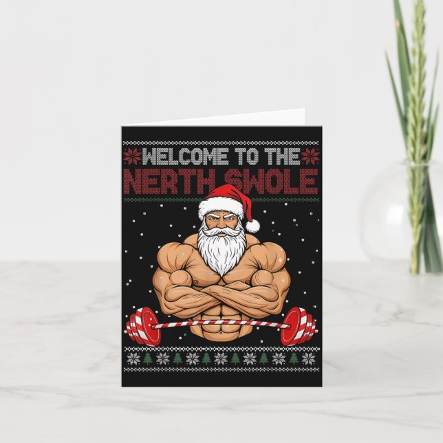 Christmas Workout Welcome To North Swole Xmas Gym  Kort (Framsida)