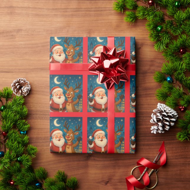 Christmas Wrapping Paper - Giftwrap - Santa Clause Presentpapper (Julgåva)