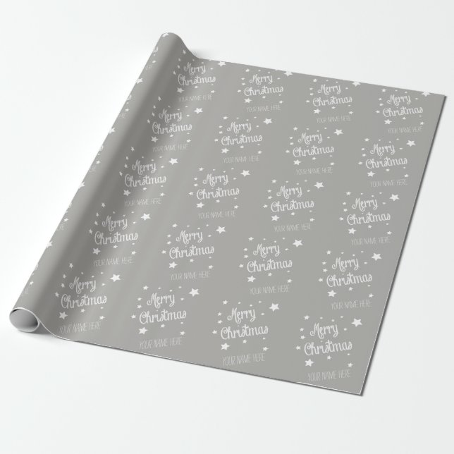 Christmas Wrapping Paper Personalize Name Presentpapper (Utrullad)