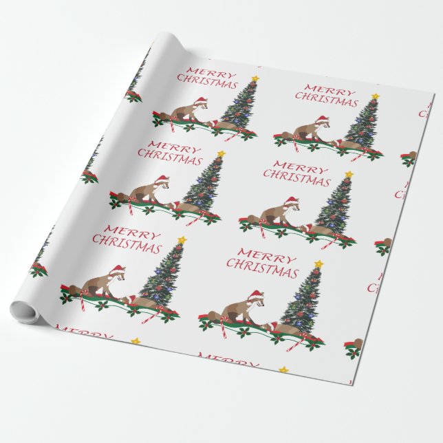 Christmas wrapping paper, wildlife  presentpapper (Utrullad)
