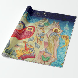 CHRISTMAS WRAPPING PAPPER NATIVITY SCENE PRESENTPAPPER