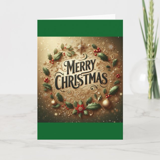 Christmas Wreath Card Kort (Framsida)