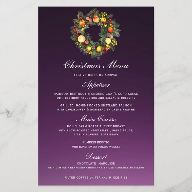 CHRISTMAS WREATH | CHRISTMAS MENU (Framsida)