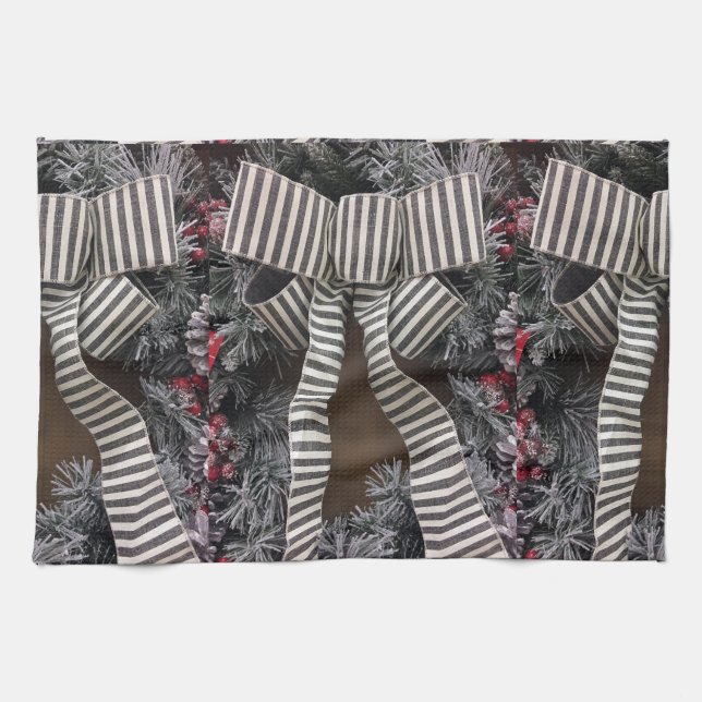 ***CHRISTMAS WREATH*** CHRISTMAS TOWEL KÖKSHANDDUK (Horisontell)