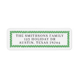 Christmas Wreath Mailing Labels Returadress Etikett