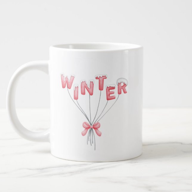 Christmas Wreath Mug – Festive Holiday Cocoa & Cof Jumbo Mugg (Vänster)