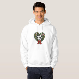 Christmas Wreath with Soccer Ball Hoodie