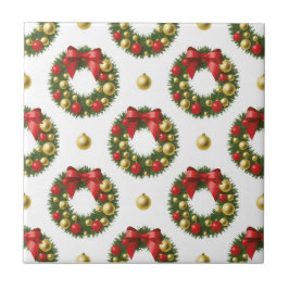 Christmas Wreaths Kakelplatta