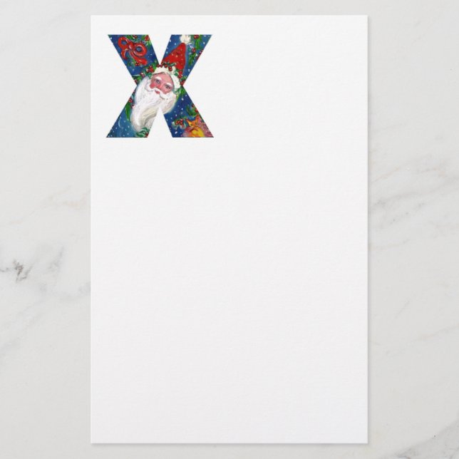 CHRISTMAS X BREV / JULTOMTEN MED RED RIBBON BREVPAPPER (Framsida)