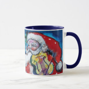 CHRISTMAS X BREV / SANTA MED VIOLIN MONOGRAM MUGG