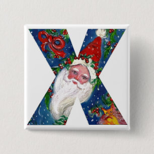 CHRISTMAS X BREV / SANTA RED RIBBON MONOGRAM KNAPP