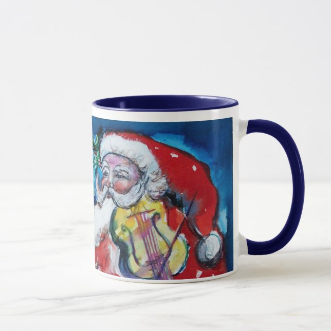 CHRISTMAS Y BREV / SANTA MED VIOLIN MONOGRAM MUGG (Höger)