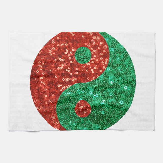 christmas yin yang kökshandduk (Horisontell)
