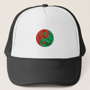 christmas yin yang truckerkeps