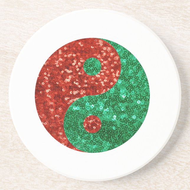 christmas yin yang underlägg sandsten (Framsidan)