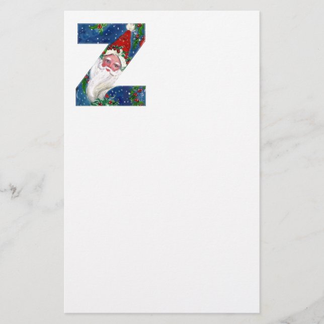 CHRISTMAS Z BREV / JULTOMTEN MED RED RIBBON BREVPAPPER (Framsida)