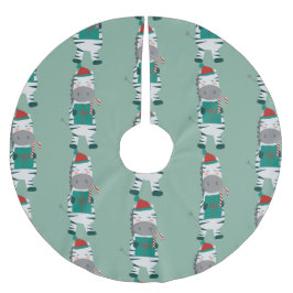 christmas zebra jultomten ful julafton gullig julgransmatta borstad polyester