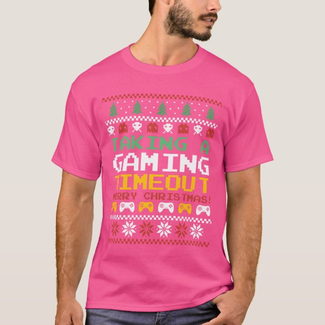 Christmasaking a Gamingimeout Video Game Girl T Shirt (Framsida)
