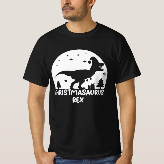 Christmasaurus Rex| Jul Dino T Shirt (Framsida)