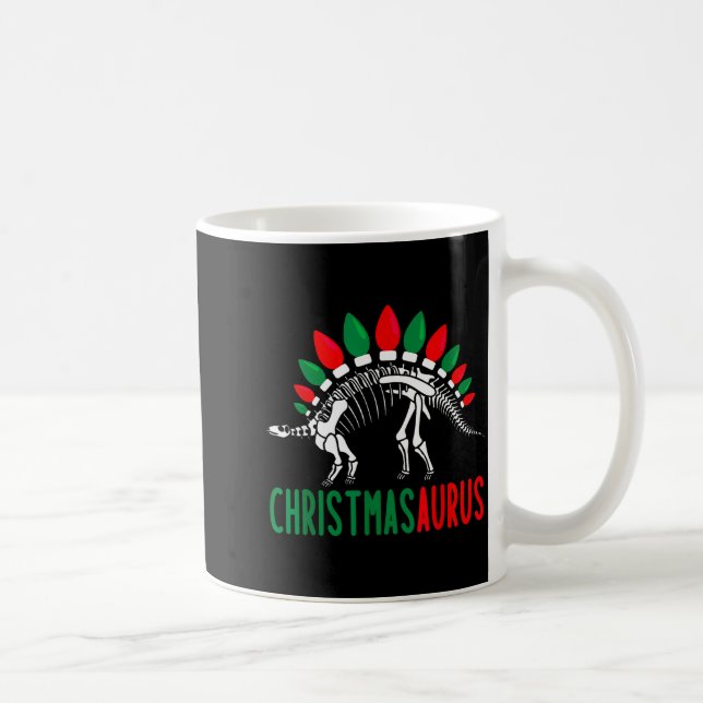 Christmasaurus Söt Jul Dinosaurie Träd Rex Di Kaffemugg (Höger)