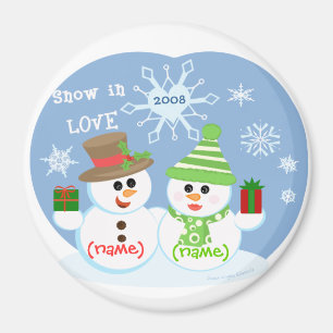 ChristmasCustom snö kopplar ihop magneten Magnet