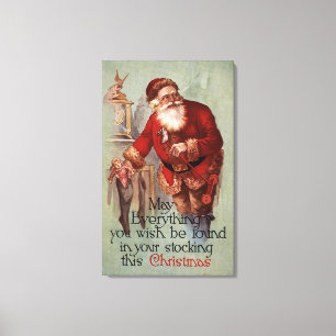 ChristmasFinding allt i dig strumpa Canvastryck