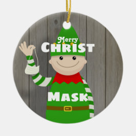 Christmask Julgransprydnad Keramik