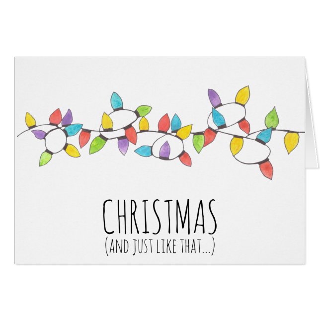 Christmaslight och precis så där. hälsningskort (Framsidan Horizontal)