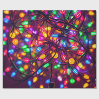 Christmaslight wrapping paper. presentpapper
