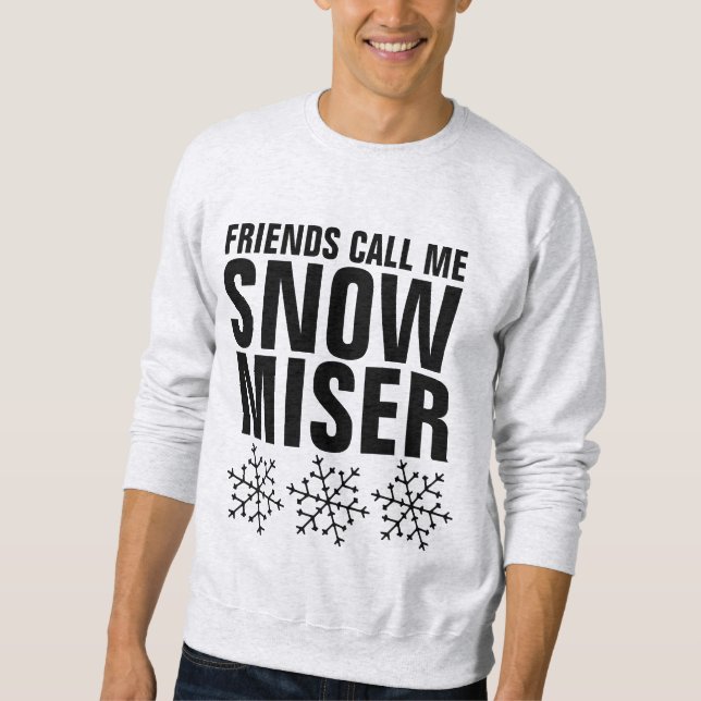 CHRISTMASlustigt SNÖ MISER T-SHIRTS Lång Ärmad Tröja (Framsida)