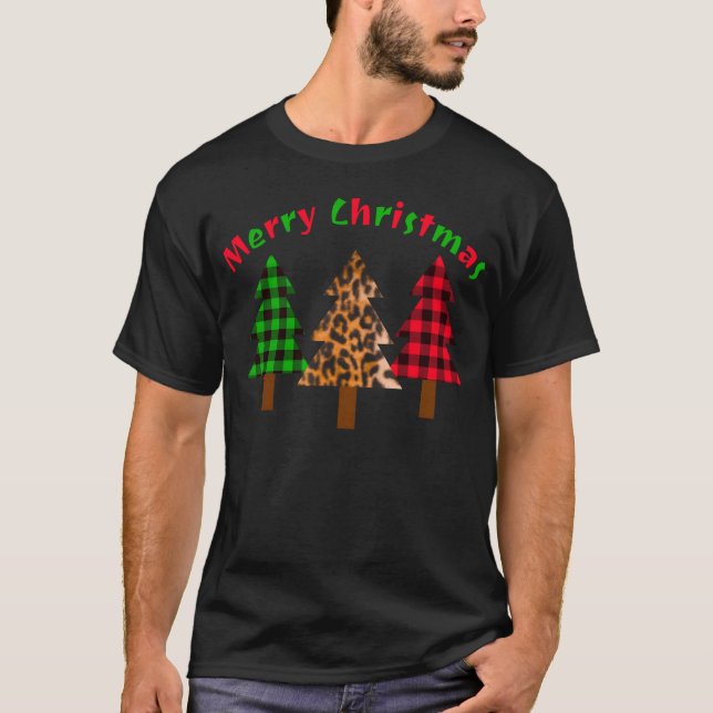 Christmasree God jul Plade jul Joy f T Shirt (Framsida)