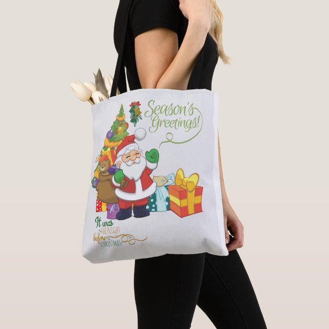 Christmass Tote bag/ matkasse Tygkasse (Närbild)