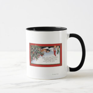ChristmasSleeping barn och en dikt Mugg